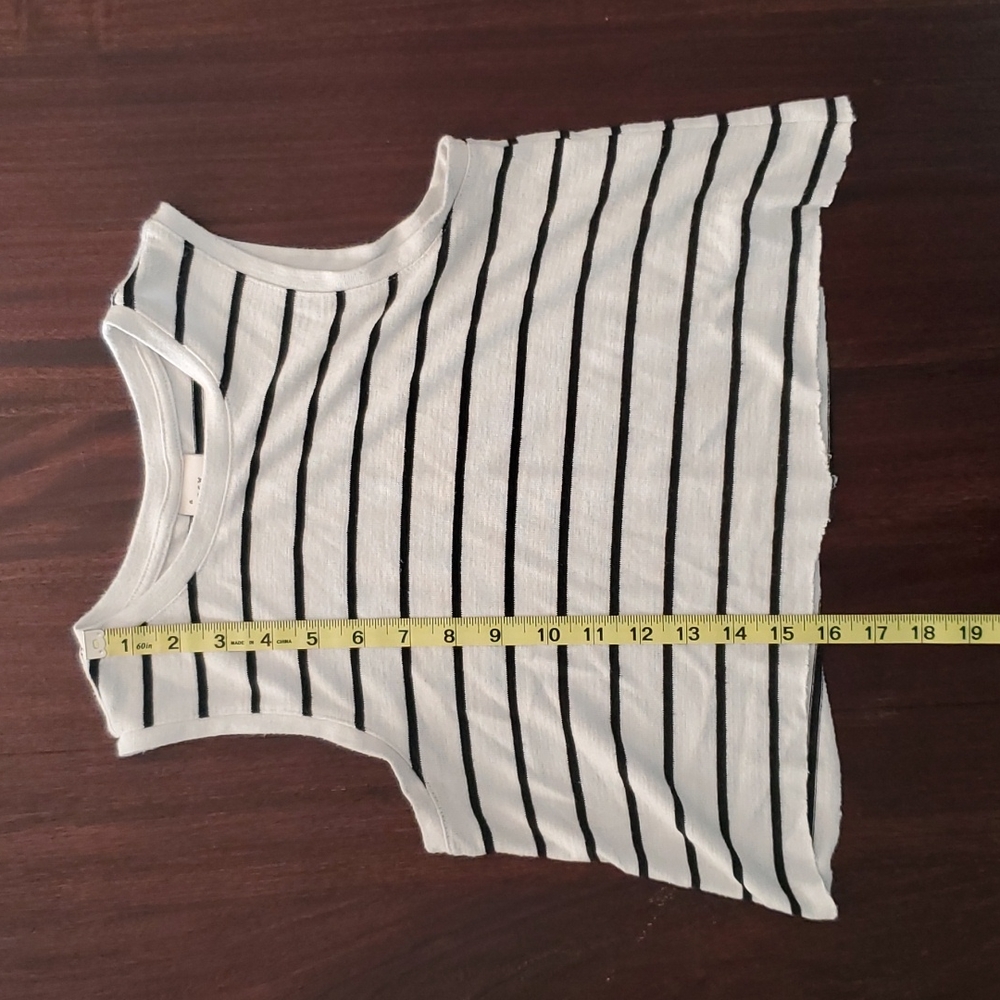 Stripped Crop Knit Tank